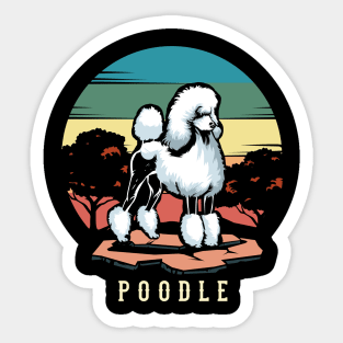 Poodle | Retro design for Dog Lovers Sticker